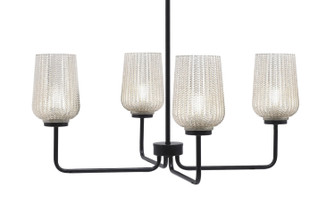 Sandia Four Light Chandelier in Matte Black (200|6204-MB-4253)