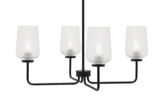 Sandia Four Light Chandelier in Matte Black (200|6204-MB-4250)
