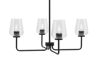 Sandia Four Light Chandelier in Matte Black (200|6204-MB-210)