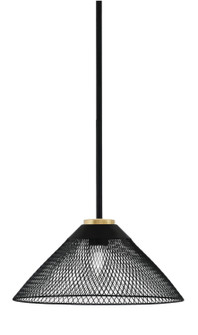 Sandia One Light Pendant in Matte Black & New Age Brass (200|6201-MBNAB-808-MB)