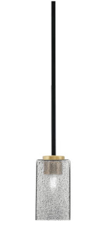 Sandia One Light Mini Pendant in Matte Black & New Age Brass (200|6201-MBNAB-542)