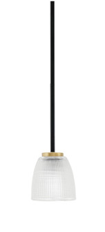 Sandia One Light Mini Pendant in Matte Black & New Age Brass (200|6201-MBNAB-500)