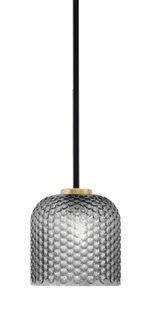 Sandia One Light Mini Pendant in Matte Black & New Age Brass (200|6201-MBNAB-4912)