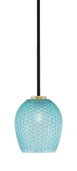 Sandia One Light Mini Pendant in Matte Black & New Age Brass (200|6201-MBNAB-4905)