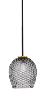 Sandia One Light Mini Pendant in Matte Black & New Age Brass (200|6201-MBNAB-4902)