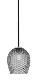 Sandia One Light Mini Pendant in Matte Black & New Age Brass (200|6201-MBNAB-4902)