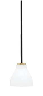 Sandia One Light Mini Pendant in Matte Black & New Age Brass (200|6201-MBNAB-4761)