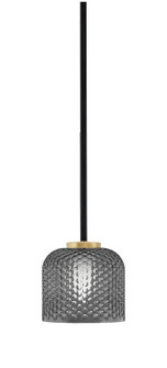 Sandia One Light Mini Pendant in Matte Black & New Age Brass (200|6201-MBNAB-4612)