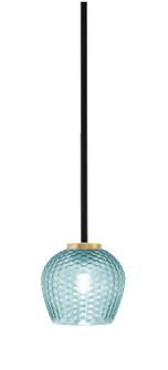 Sandia One Light Mini Pendant in Matte Black & New Age Brass (200|6201-MBNAB-4605)