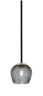 Sandia One Light Mini Pendant in Matte Black & New Age Brass (200|6201-MBNAB-4602)