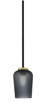Sandia One Light Mini Pendant in Matte Black & New Age Brass (200|6201-MBNAB-4252)