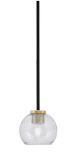 Sandia One Light Mini Pendant in Matte Black & New Age Brass (200|6201-MBNAB-4102)