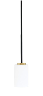 Sandia One Light Mini Pendant in Matte Black & New Age Brass (200|6201-MBNAB-310)