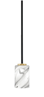 Sandia One Light Mini Pendant in Matte Black & New Age Brass (200|6201-MBNAB-3009)