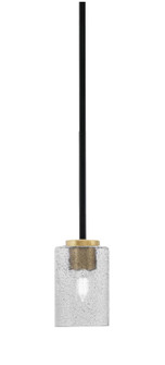 Sandia One Light Mini Pendant in Matte Black & New Age Brass (200|6201-MBNAB-3002)