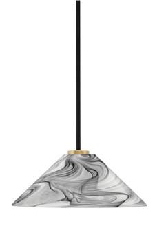 Sandia One Light Pendant in Matte Black & New Age Brass (200|6201-MBNAB-2169)