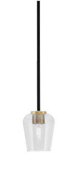 Sandia One Light Mini Pendant in Matte Black & New Age Brass (200|6201-MBNAB-210)