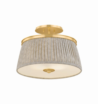 Valeria Two Light Semi Flush Mount in Aged Brass (70|8517-AGB)