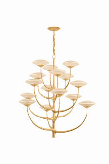 Pluro LED Chandelier in Vintage Gold Leaf (68|589-46-VGL)