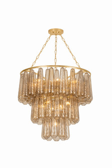 Milos 11 Light Chandelier in Vintage Gold Leaf (68|581-36-VGL)