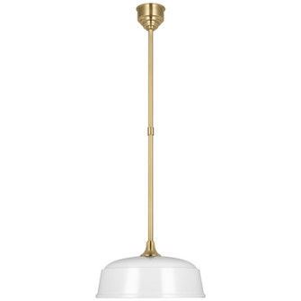 Academy Barn Light LED Pendant in Hand-Rubbed Antique Brass (268|TOB 5812HAB-WHT)