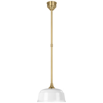 Academy Barn Light LED Pendant in Hand-Rubbed Antique Brass (268|TOB 5811HAB-WHT)