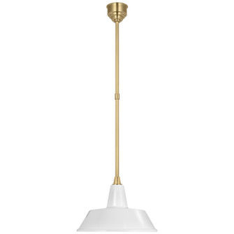Academy Barn Light LED Pendant in Hand-Rubbed Antique Brass (268|TOB 5803HAB-WHT)