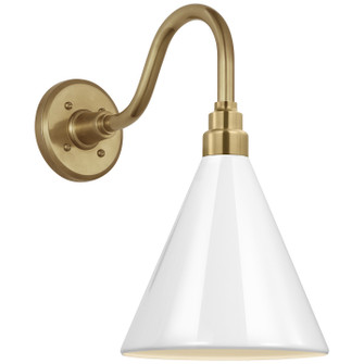 Academy Barn Light LED Barn Light in Hand-Rubbed Antique Brass (268|TOB 2816HAB/S10-WHT)