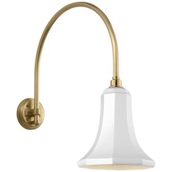 Academy Barn Light LED Barn Light in Hand-Rubbed Antique Brass (268|TOB 2815HAB/S9-WHT)
