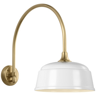 Academy Barn Light LED Barn Light in Hand-Rubbed Antique Brass (268|TOB 2815HAB/S6-WHT)