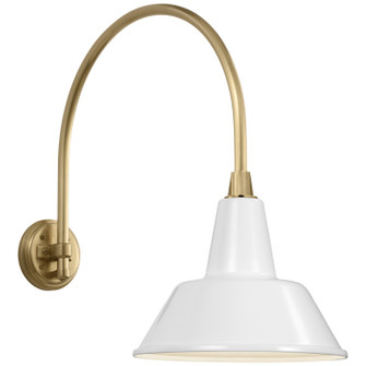 Academy Barn Light LED Barn Light in Hand-Rubbed Antique Brass (268|TOB 2815HAB/S1-WHT)