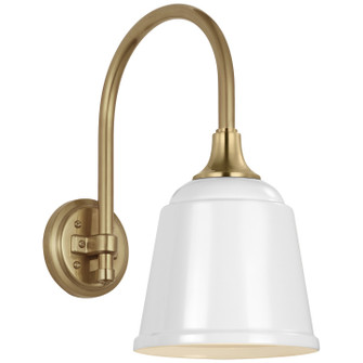Academy Barn Light LED Barn Light in Hand-Rubbed Antique Brass (268|TOB 2814HAB/S5-WHT)