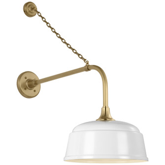 Academy Barn Light LED Barn Light in Hand-Rubbed Antique Brass (268|TOB 2810HAB/S6-WHT)