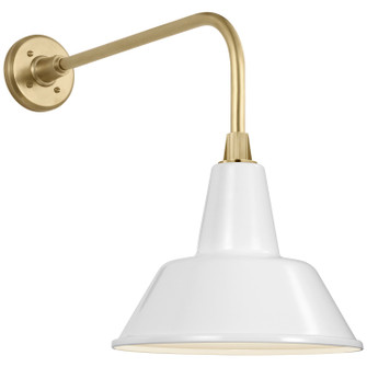 Academy Barn Light LED Barn Light in Hand-Rubbed Antique Brass (268|TOB 2809HAB/S1-WHT)