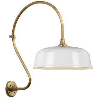 Academy Barn Light LED Barn Light in Hand-Rubbed Antique Brass (268|TOB 2805HAB/S7-WHT)