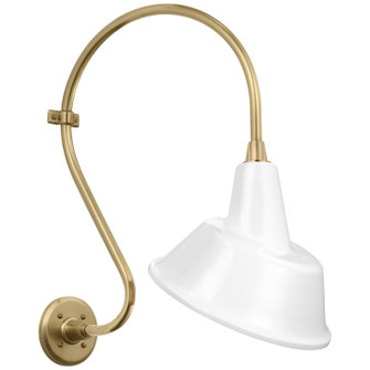 Academy Barn Light LED Barn Light in Hand-Rubbed Antique Brass (268|TOB 2804HAB/S3-WHT)