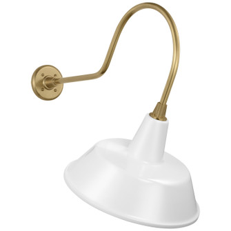 Academy Barn Light LED Barn Light in Hand-Rubbed Antique Brass (268|TOB 2803HAB/S2-WHT)
