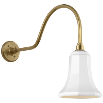 Academy Barn Light LED Barn Light in Hand-Rubbed Antique Brass (268|TOB 2802HAB/S8-WHT)
