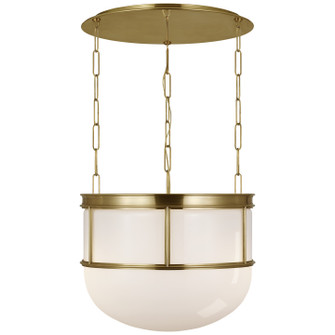 Martil LED Lantern in Antique-Burnished Brass with White Glass (268|CHC 5126AB-WG)