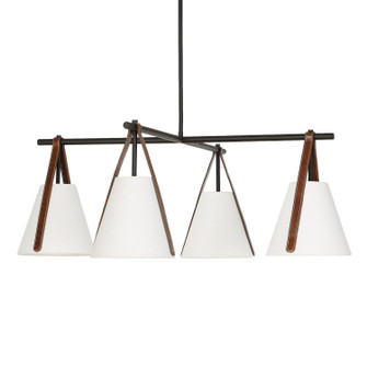 Reins Four Light Chandelier in Matte Black (52|21418)