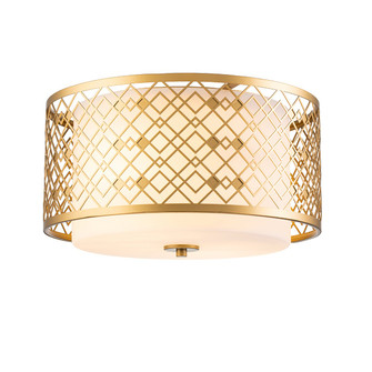 Ziggy Two Light Flush Mount in Lacquered Gold (175|FM1185LG-2)