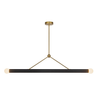Calla LED Linear Pendant in Brushed Gold/Black Vegan Leather (347|LP26652-BG/BVL)