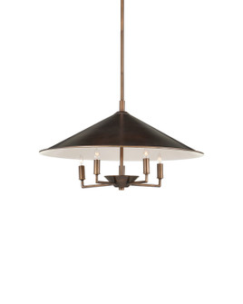 Barnaba Five Light Chandelier in Brushed Brown / Off-White (142|9000-1489)