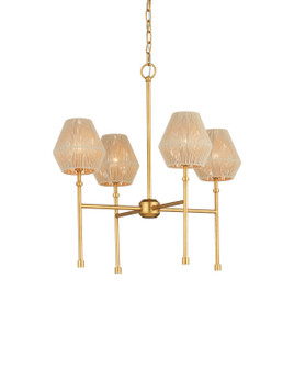 Francie LED Chandelier in Antique Gold Leaf / Natural (142|9000-1470)