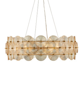 Whirlwind Ten Light Chandelier in Pale Yellow / Brass (142|9000-1462)