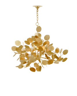 Lunaria Six Light Chandelier in Contemporary Gold Leaf (142|9000-1435)