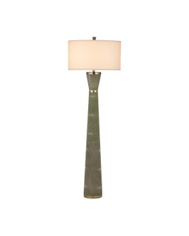 Galuchat One Light Floor Lamp in Green Faux Shagreen / Brass (142|8000-0187)