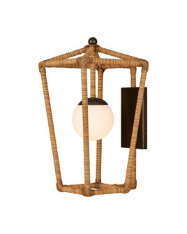Denison One Light Wall Sconce in Natural / Midnight / Frosted White (142|5500-0063)