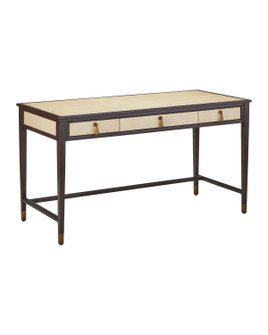 Evie Writing Desk in Ivory / Dark Walnut / Brass (142|3000-0344)