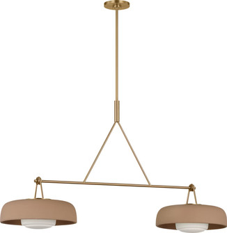 Liora Two Light Linear Chandelier in Estate Brass (454|SCRJLS171EBSTSOEG)